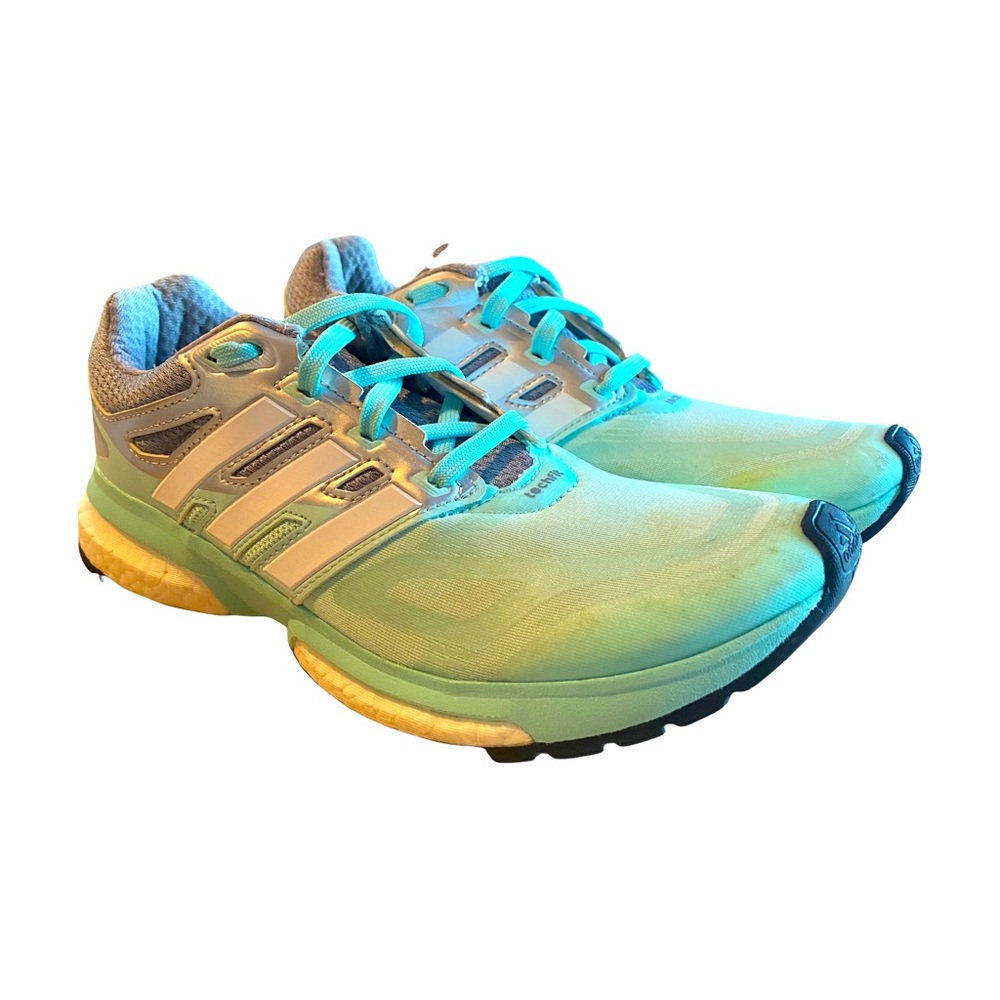 Adidas Response Boost TechFit Womens Running Shoes Size 7.5 Blue White M29772